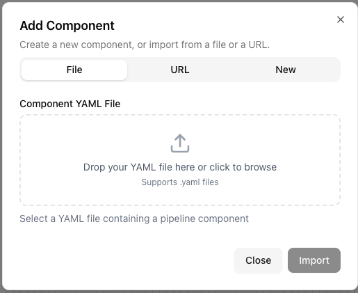 Import from URL screenshot