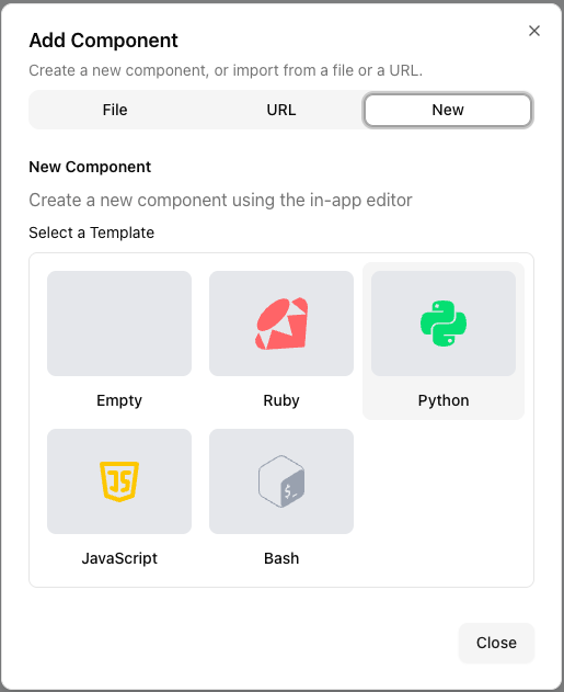 In-App Component Editor screenshot