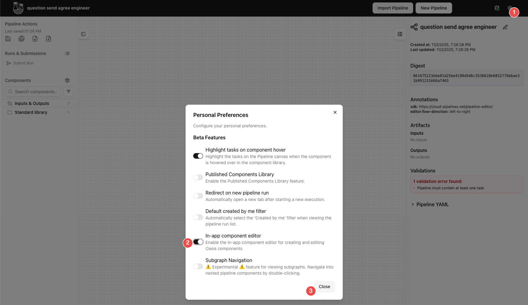 Enable In-App Editor Beta Feature