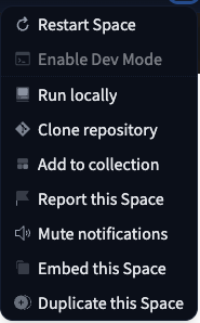 Main Hugging Face Interface
