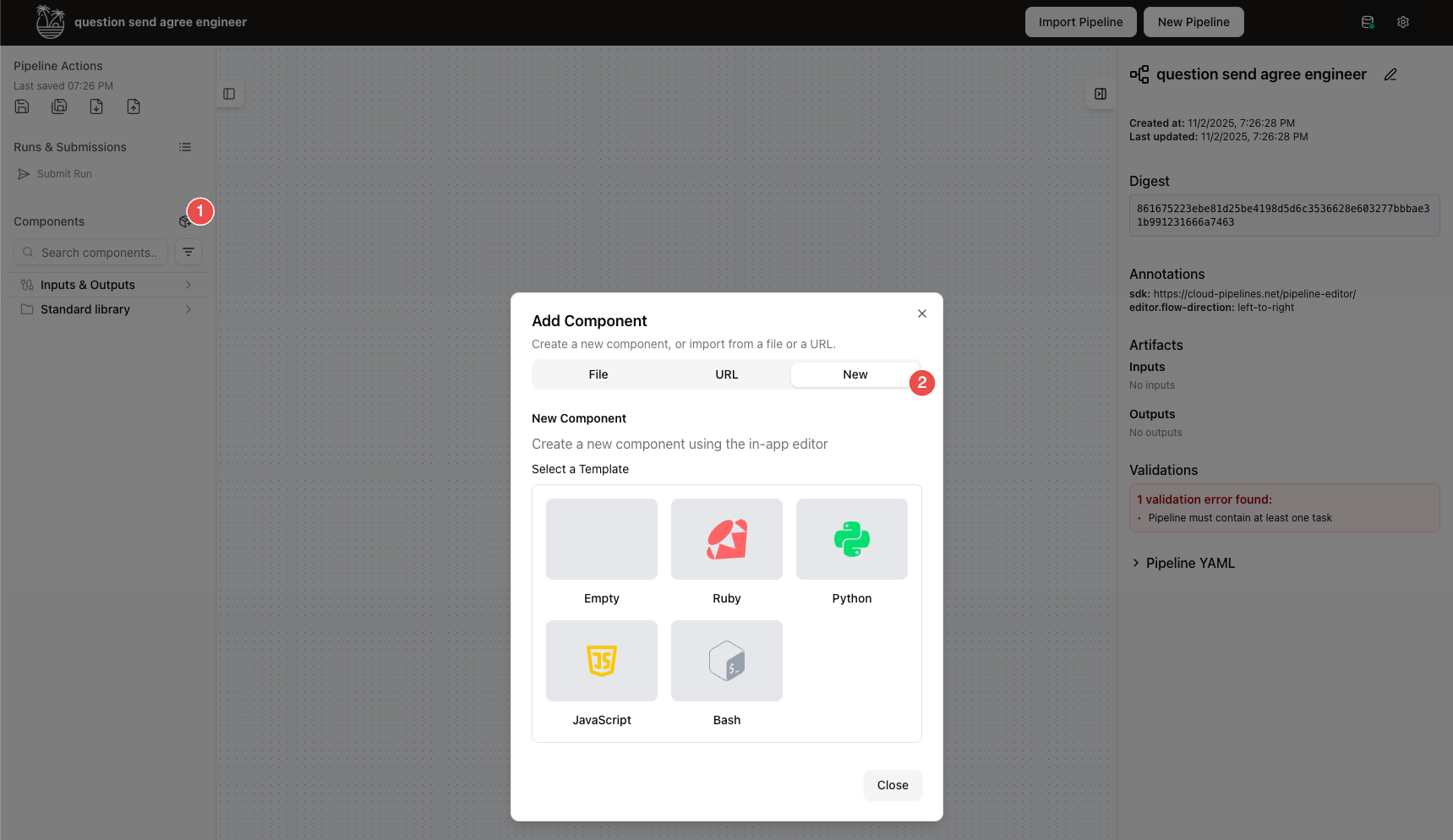 In-App Component Editor screenshot