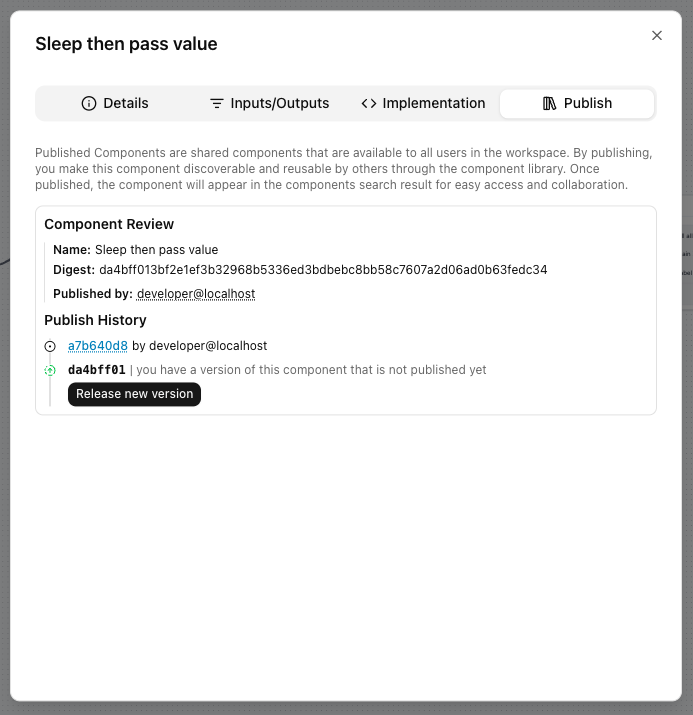 Component library interface